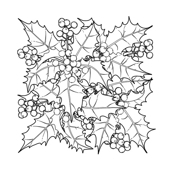 Grafische Blätter und Beeren — Stockvektor