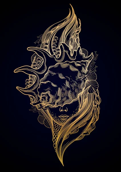 Grafik mermaid kafası