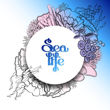 Mercan ile grafik balık