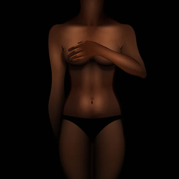 Modèle africain fille — Image vectorielle