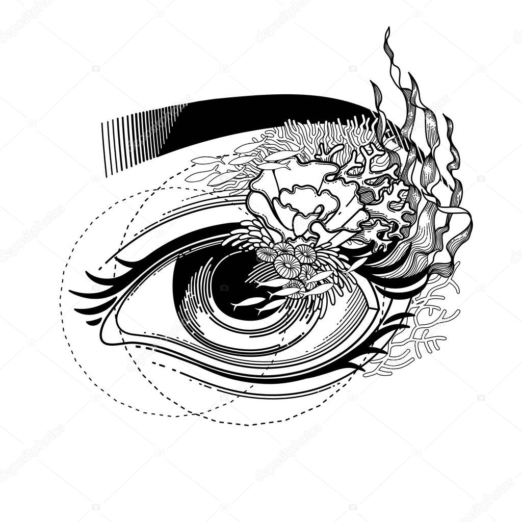 Abstract graphic eye