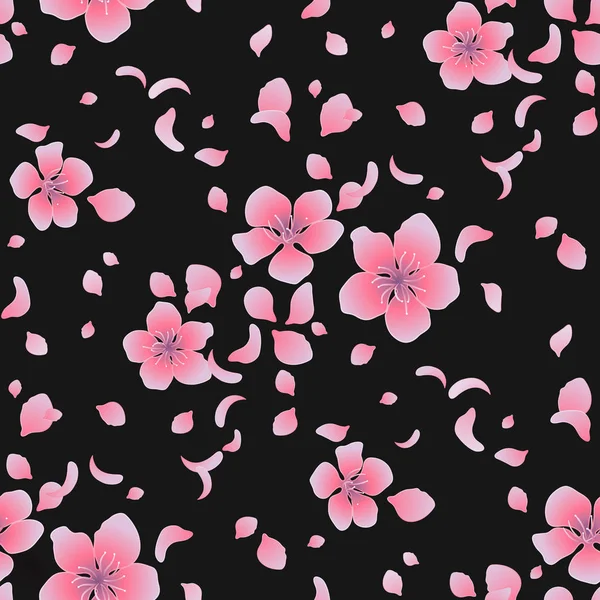 Graphic sakura pattern — Stock Vector