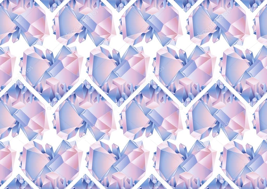 Watercolor crystal pattern