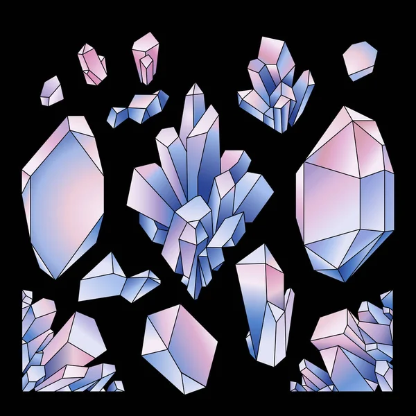 Grafisk pastell kristaller — Stock vektor