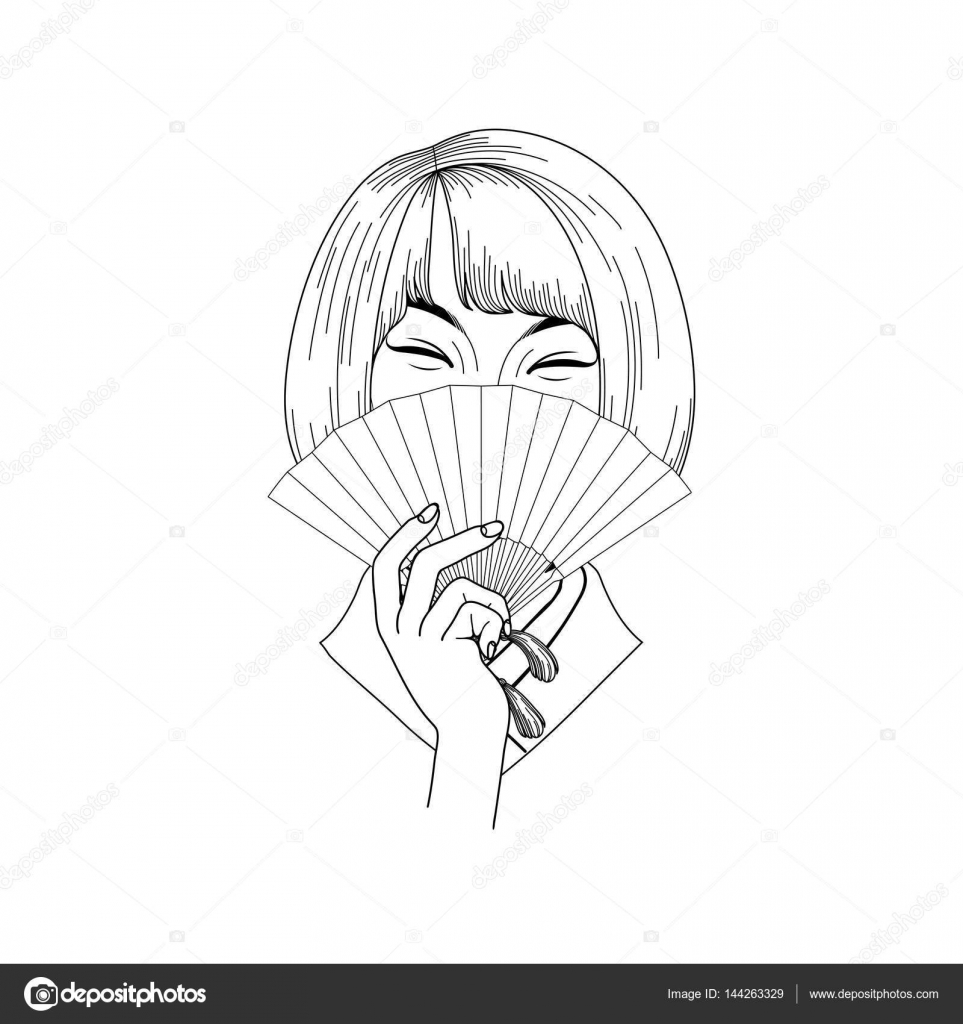 Cute Asian Girl Stock Vector Image By ©homunkulus28 144263329