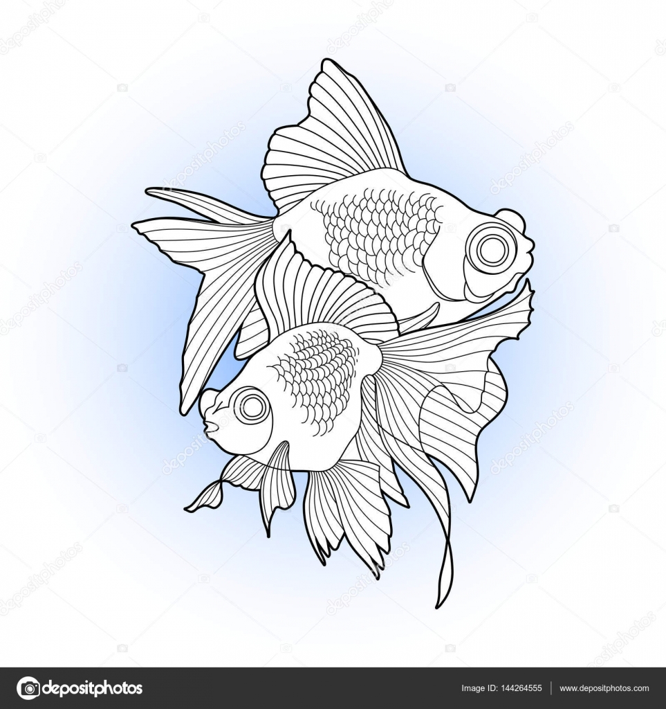 Creatura d acqua dolce di vettore isolato su priorit  bassa bianca T shirt stampa disegno del tatuaggio o pagina da colorare per adulti e