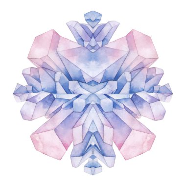 Suluboya pastel renkli kristaller