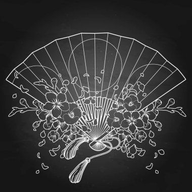 Çiçek dekorasyonu ile fan