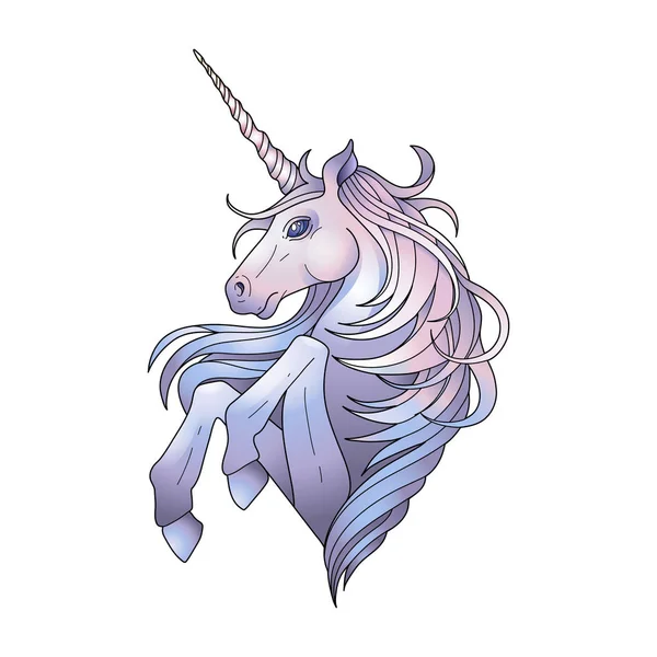 Unicorn grafis yang lucu - Stok Vektor