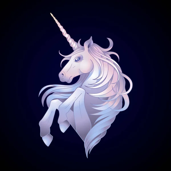 Unicorn grafis yang lucu - Stok Vektor