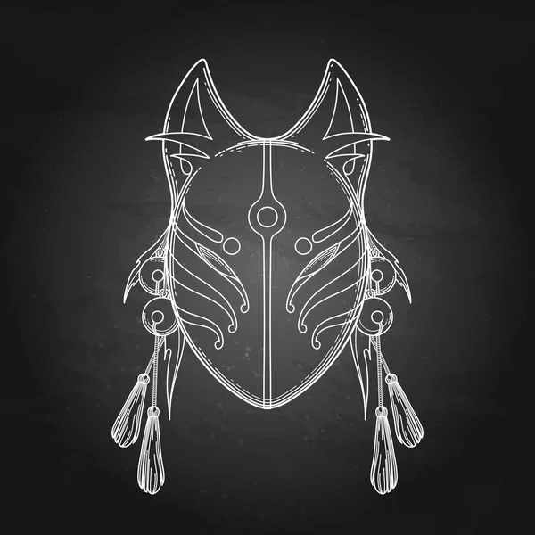 Графічна маска для лисиць демонів — стоковий вектор