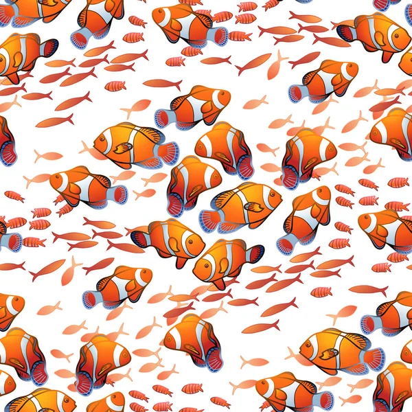 Grafisk ocean fisk mönster — Stock vektor