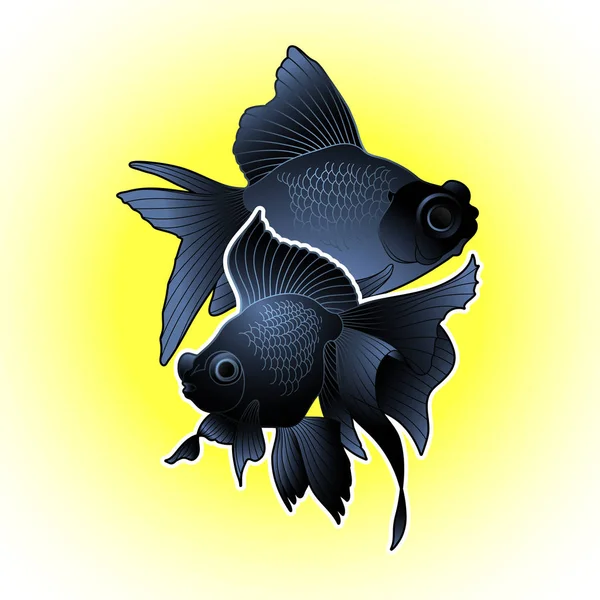 Grafické dalekohled ryby — Stockový vektor