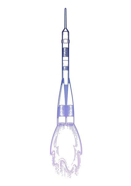 Cohete de lanzamiento gráfico — Archivo Imágenes Vectoriales