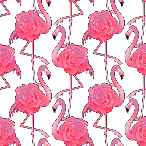 Ładny wzór graficzny flamingo — Wektor stockowy