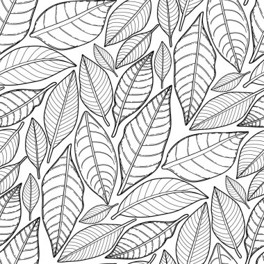 Grafik yaprakları desen