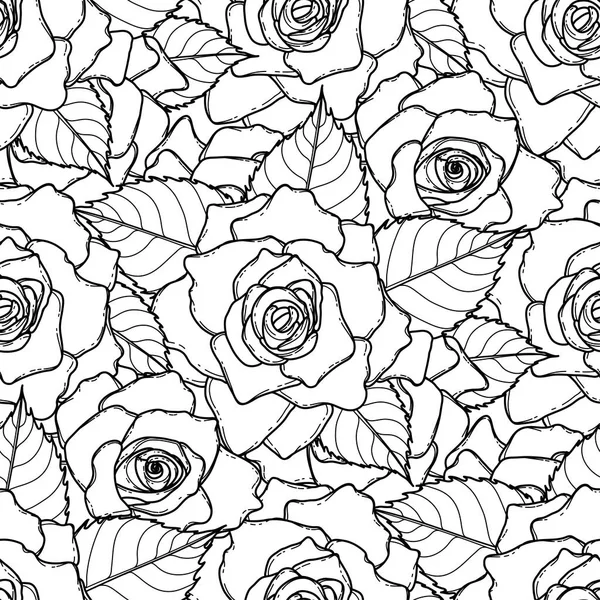 Grafisch patroon van rozen — Stockvector