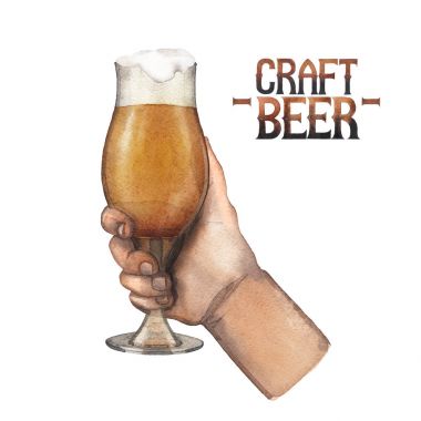 Suluboya el bardak bira ile