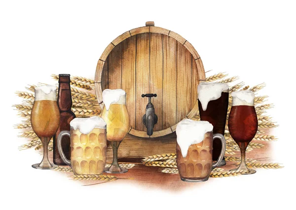 Akvarell octoberfest design — Stockfoto