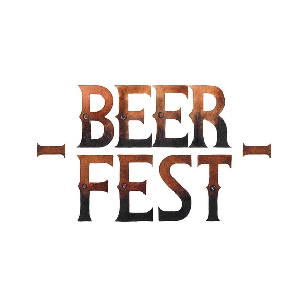 Watercolor beer fest — Stock Photo, Image