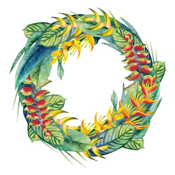 Suluboya heliconia çelenk