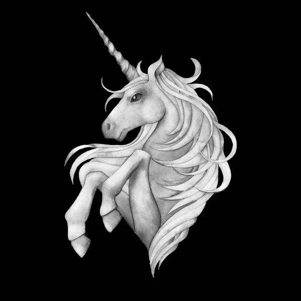 Carino acquerello unicorno — Foto Stock
