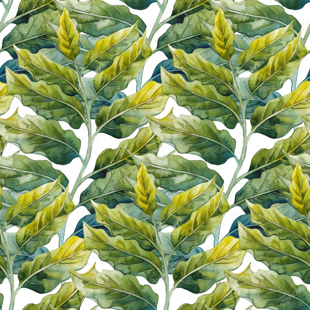 Watercolor ylang ylang pattern