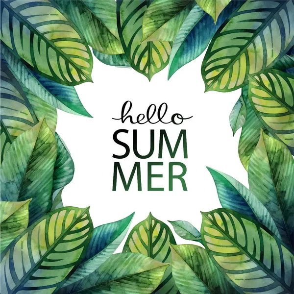 Suluboya heliconia yaprakları