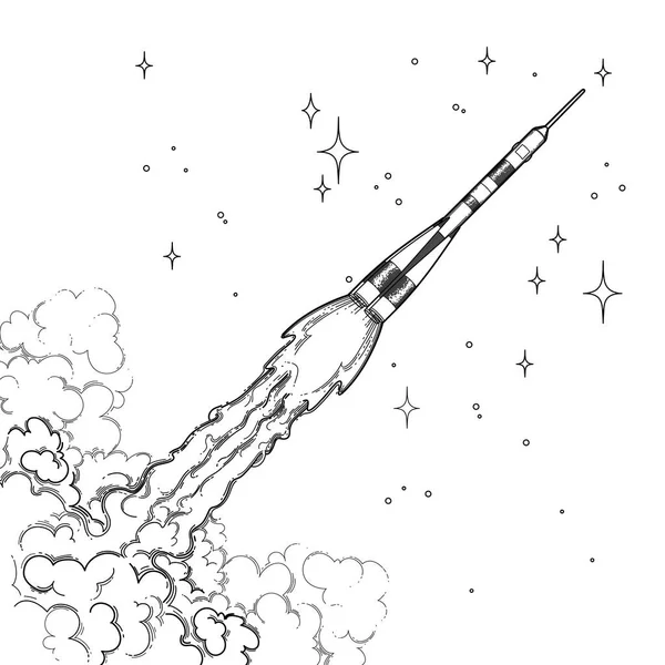 Графічний запуск ракети — стоковий вектор