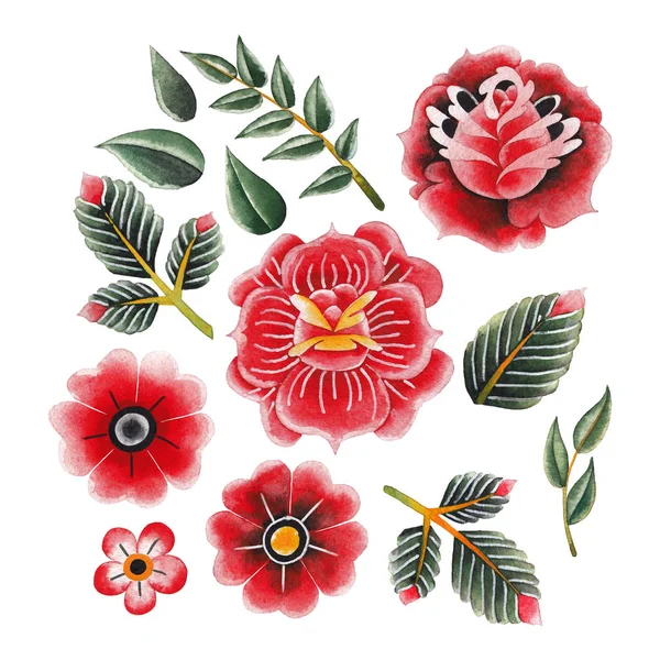 suluboya çiçek koleksiyonu