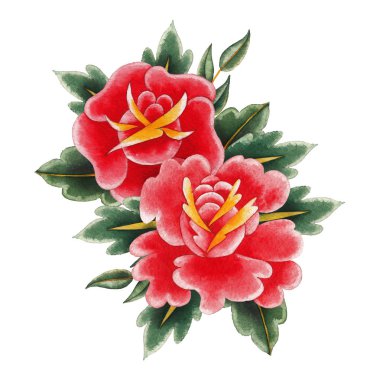 Suluboya çiçek skeç