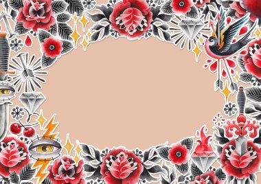 Suluboya eski okul tasarım