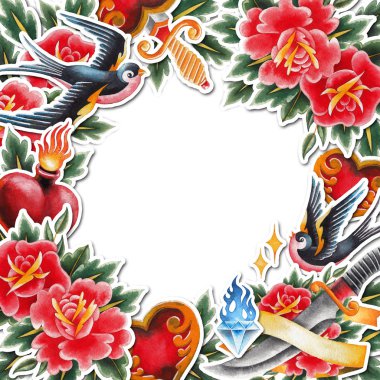 Suluboya eski okul tasarım