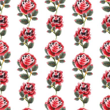 Suluboya çiçek deseni