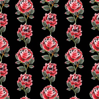 Suluboya çiçek deseni