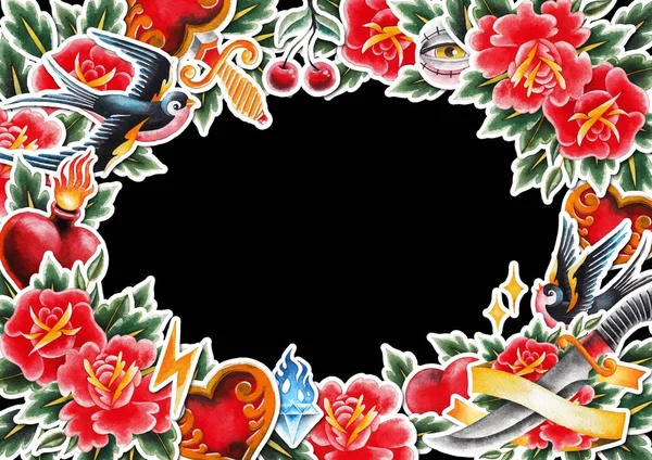 Suluboya eski okul tasarım