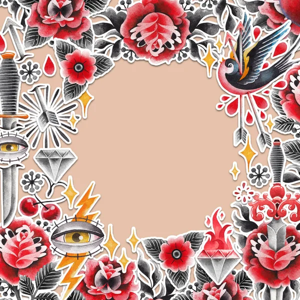 Suluboya eski okul tasarım