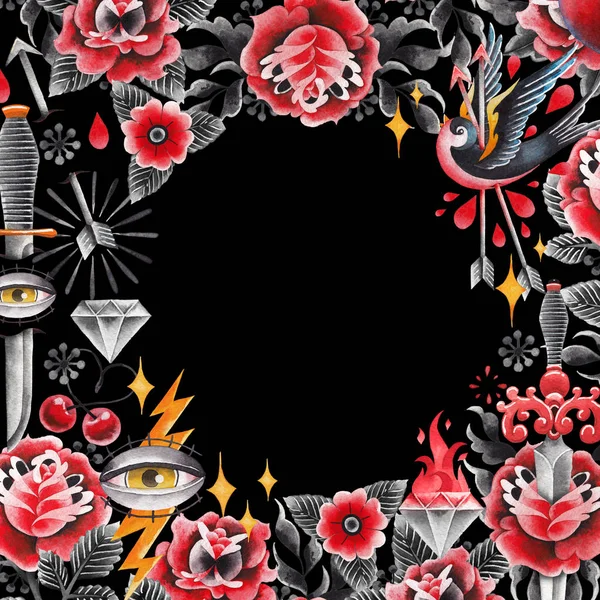 Suluboya eski okul tasarım