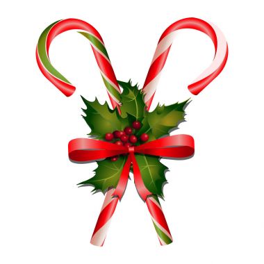 Holly süslemeleri ile Noel şekerleme