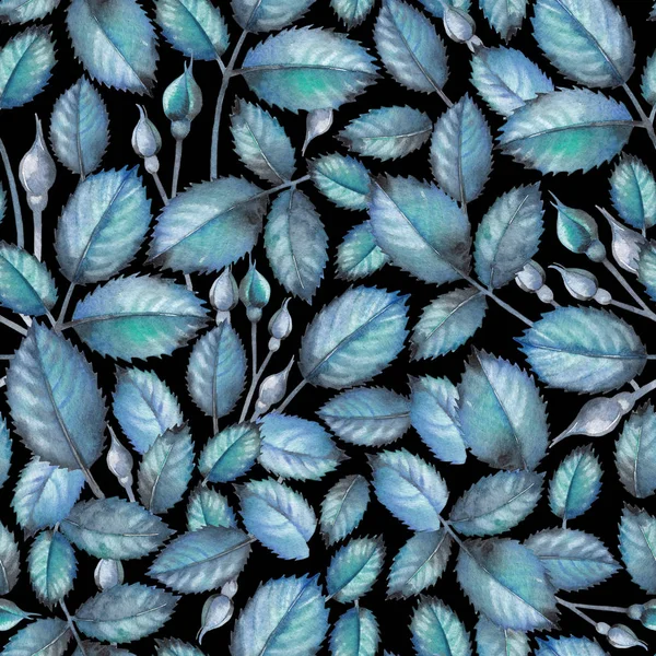Gül yaprakları ile suluboya desen — Stok fotoğraf
