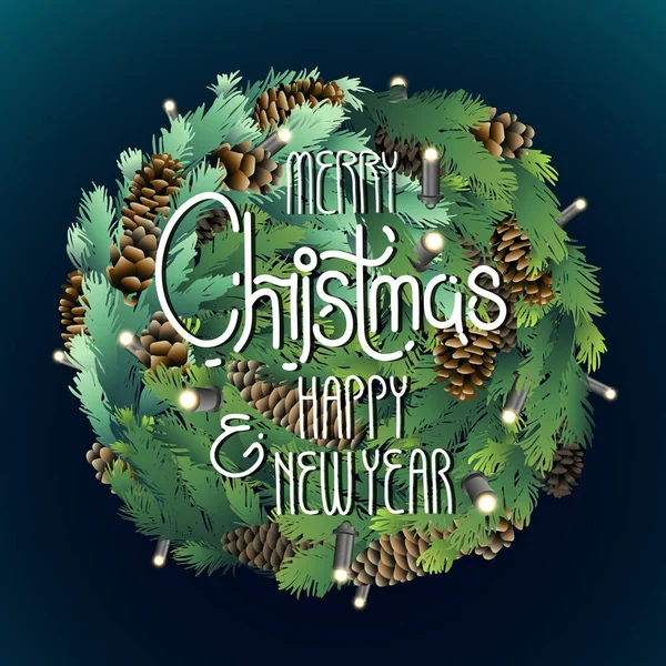 Diseño circular de Navidad — Vector de stock