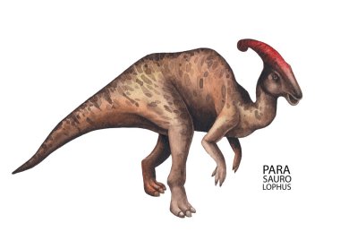 Gerçekçi suluboya dinozor