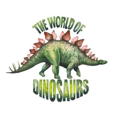 Gerçekçi suluboya dinozor