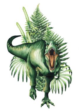 Gerçekçi suluboya dinozor