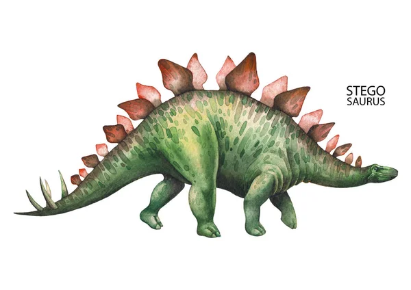 Realistiska akvarell dinosaurie — Stockfoto