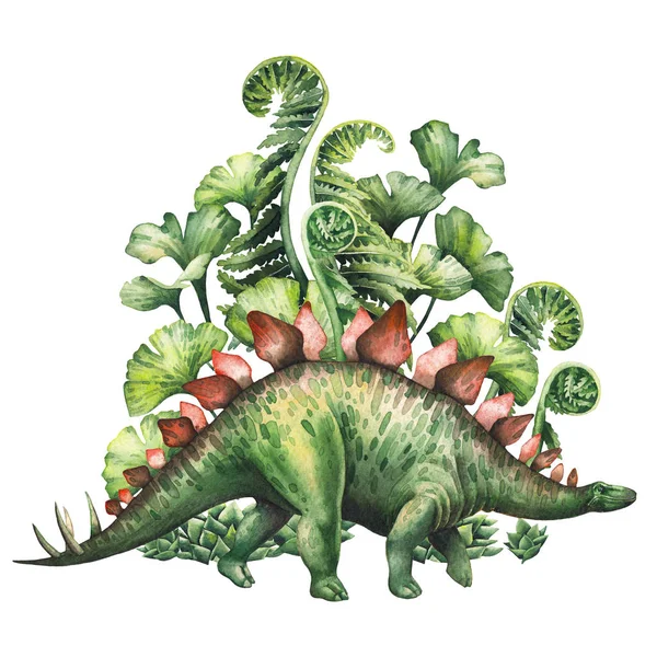 Gerçekçi suluboya dinozor