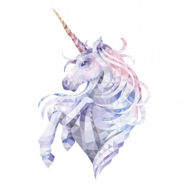 Grafik düşük Poli tek boynuzlu at