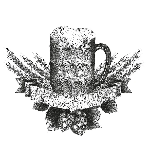 Дизайн пива в техніці плінтуса — стоковий вектор