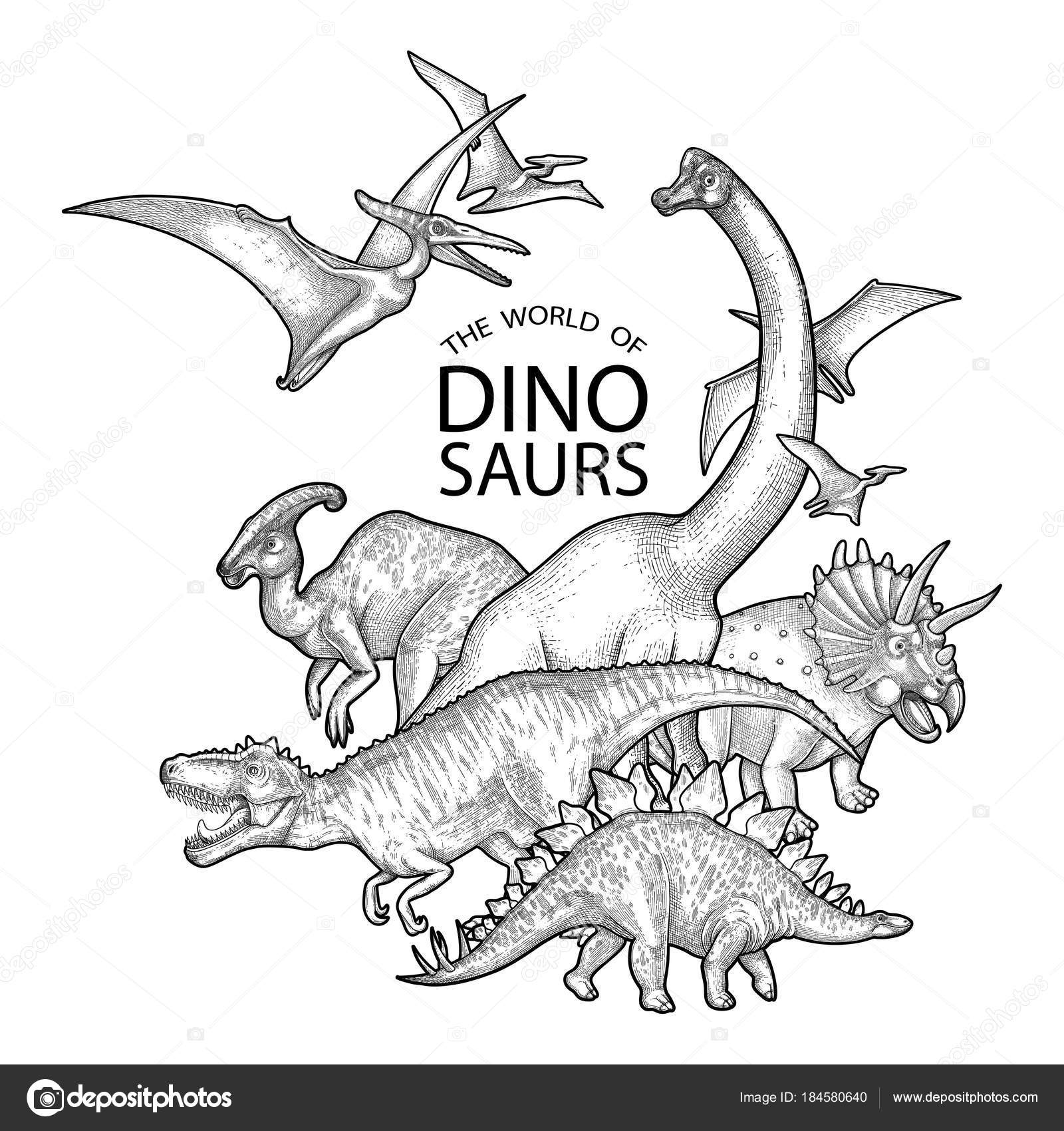 Dinossauro gráfico realista vetor(es) de stock de ©homunkulus28
