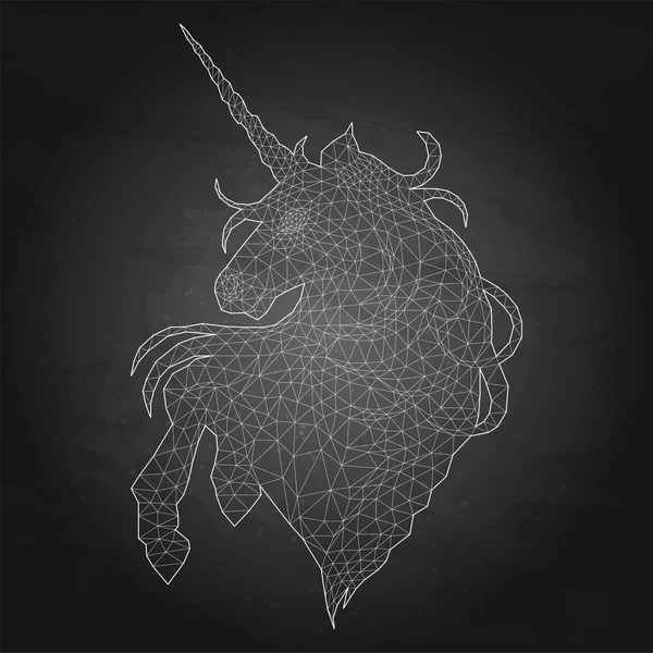 Graphisme basse poly licorne — Image vectorielle